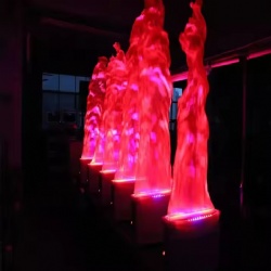 Simulated flame machine